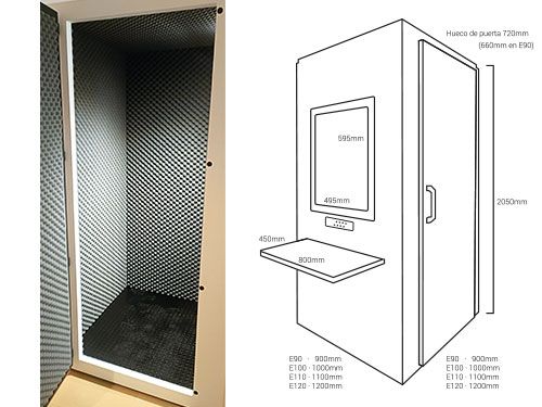 Cabinas De Audiometria Modelos E Certificadas Detalle Interior Y Grafica